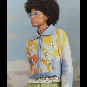 ISO house of sunny mushroom cardigan US size 10/12/14